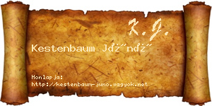Kestenbaum Júnó névjegykártya